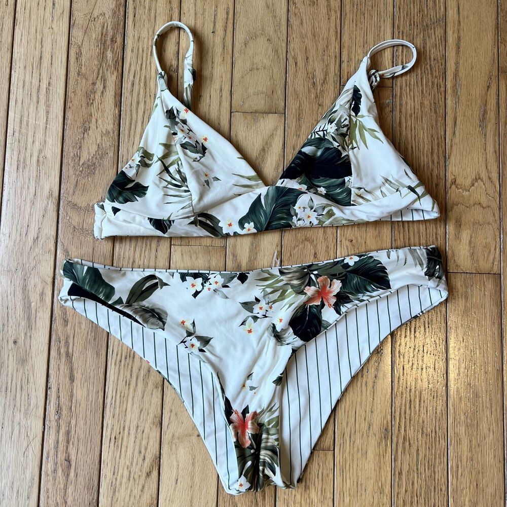 Rip Curl On The Coast Reversible Bikini Set Woman's-Size M